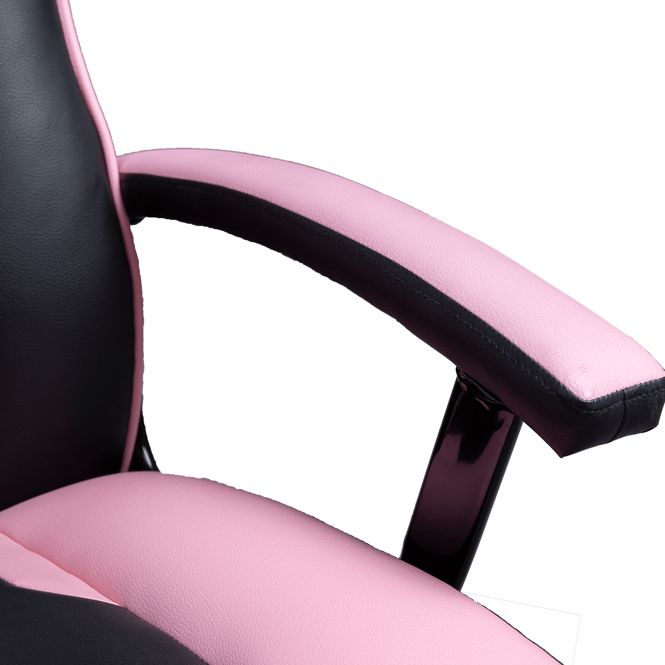 Chaise d'ordinateur en cuir synthétique noir rose pour femmes et enfants, chaise de jeu à dossier réglable en hauteur details