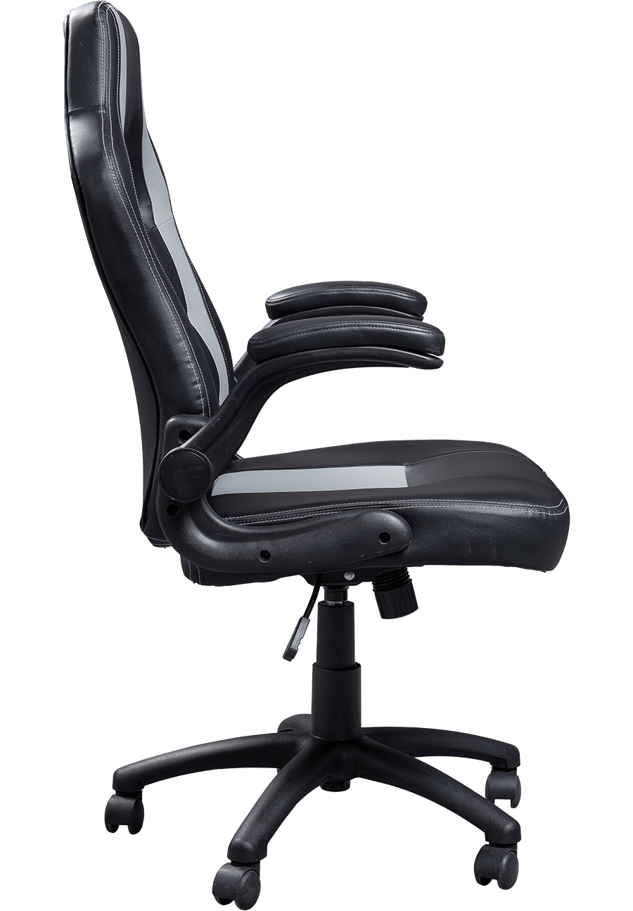 Chaise de bureau élévatrice à tourbillon 360, hauteur réglable, chaises de jeu tourbillonnantes en cuir PU avec accoudoir rembourré en PU souple details