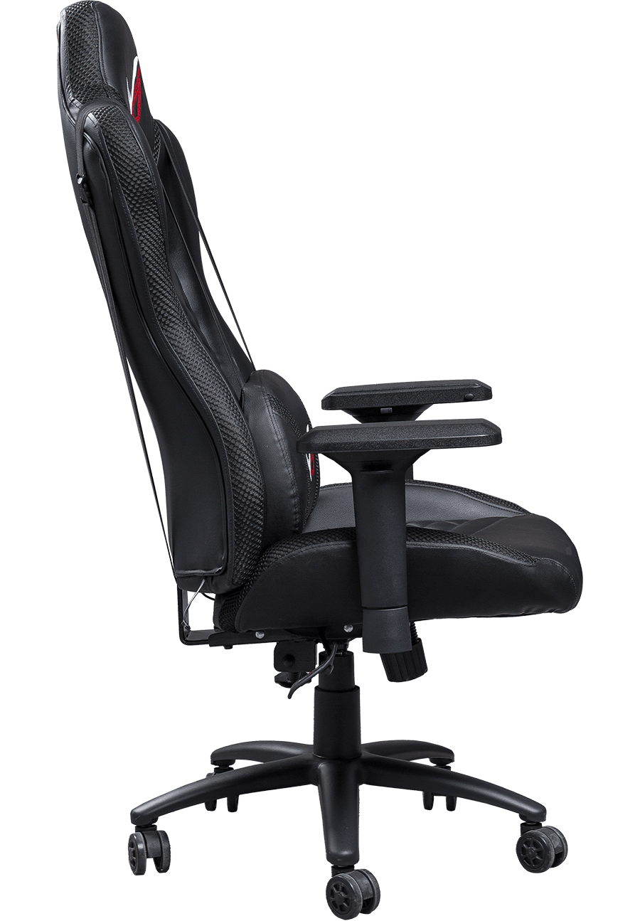 Fonction inclinable Gaming revêtement robuste 360 ​​fonction pivotante PC Gamer chaise entièrement noir PU chaise de jeu details