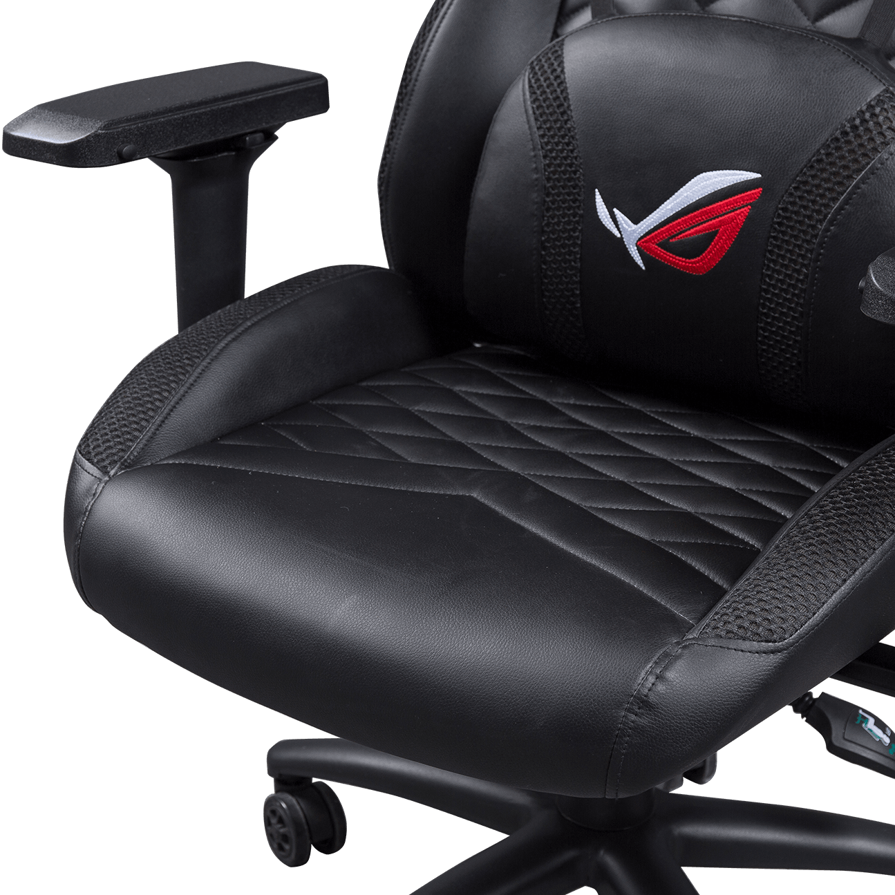 Fonction inclinable Gaming revêtement robuste 360 ​​fonction pivotante PC Gamer chaise entièrement noir PU chaise de jeu details