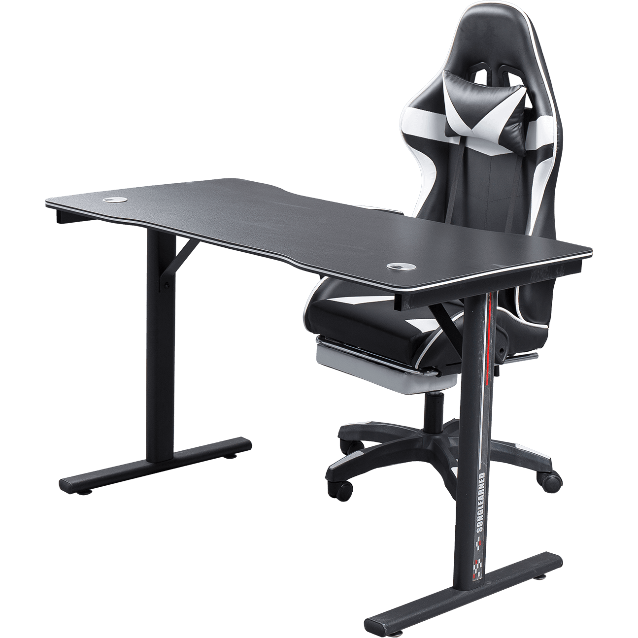 Chaise de jeu noire imperméable et Durable en forme de L, bureau de joueur pour PC de bureau à domicile